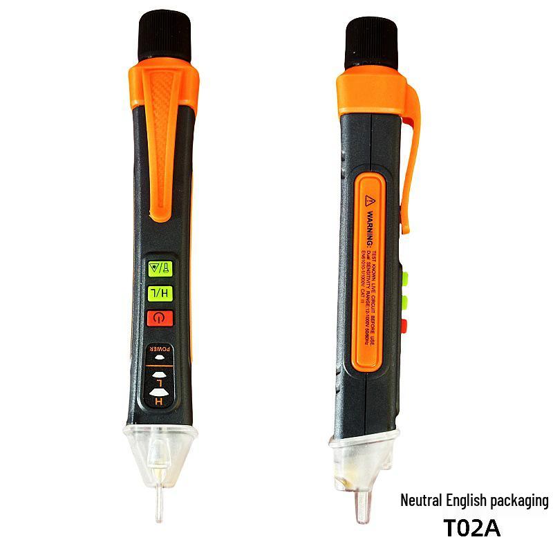 Non-contact Electric Test Pen T02AB: Sound & Light Induction, Voice Readout, Live/Neutral Wire Detection, Circuit Repair.