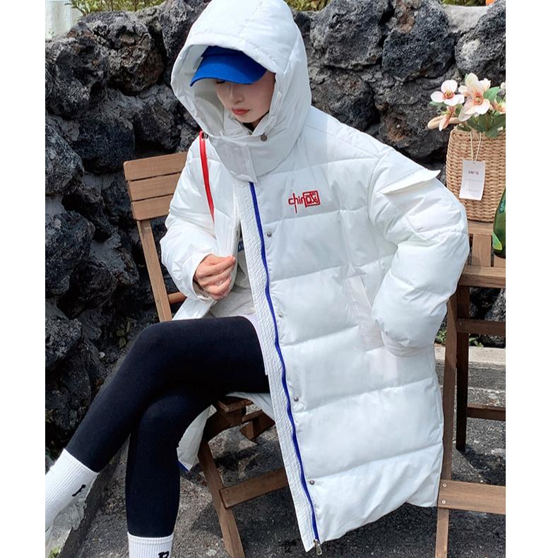 Fashionable Women's Hooded Thicken Down Cotton Jacket with Winter Warmth