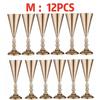 Gold Metal Trumpet Vase Stand Cone Flower Holder for Wedding Table Centerpiece, Party & Home Decor 3 Sizes Choose