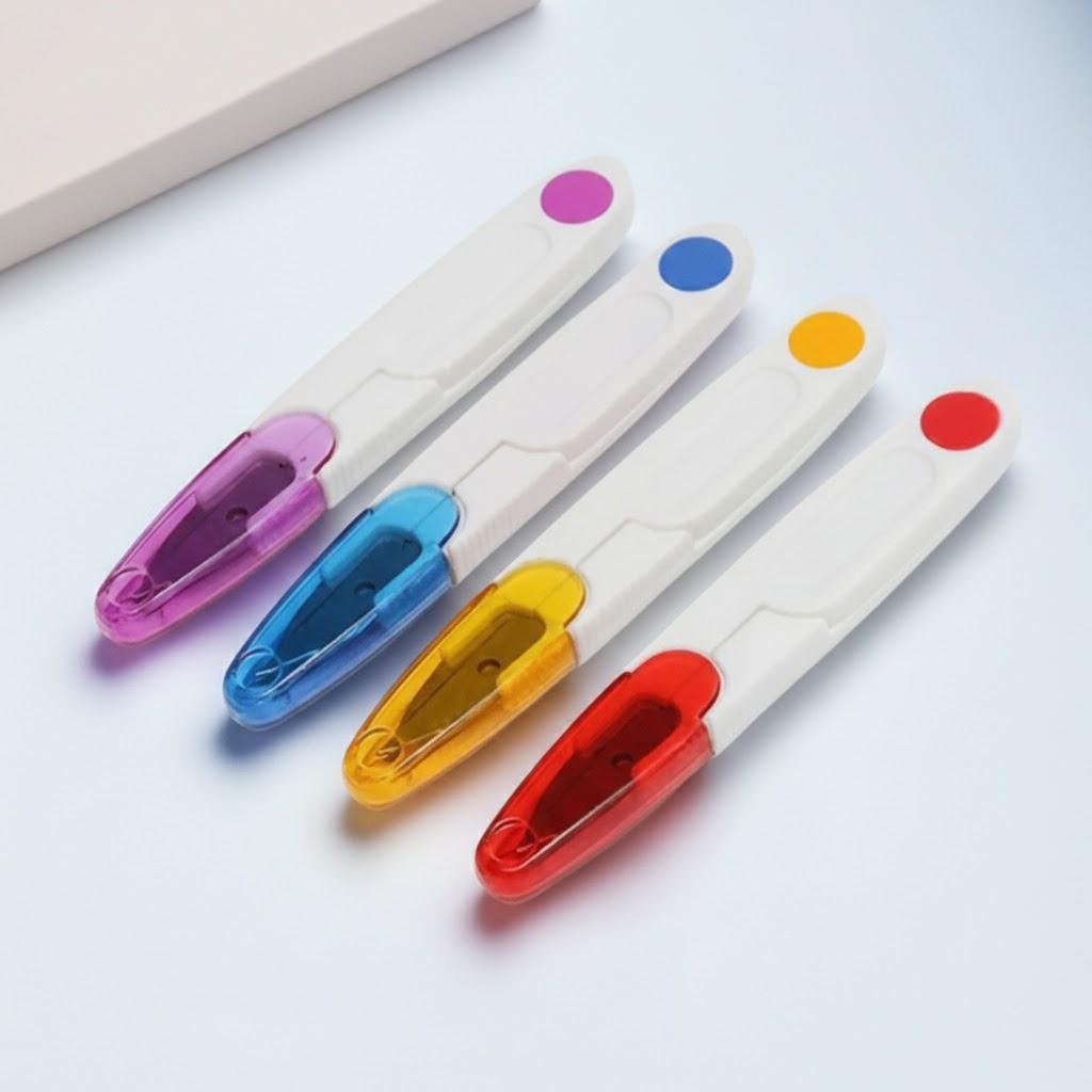 

Colorful DIY Sewing Scissors Cross Stitch Thread Cutter with Safety Cover Craft Supplies Perfect for Hand Sewing and Embroidery