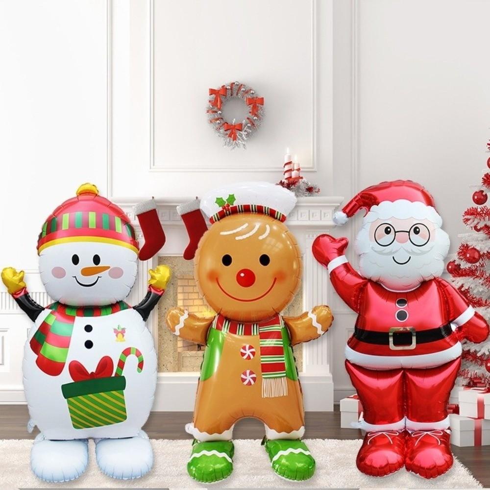 Stojící vánoční fóliové balónky Vánoční skřítek Navidad Velký stojící balónek Perníček Nový rok Vánoční dekorace