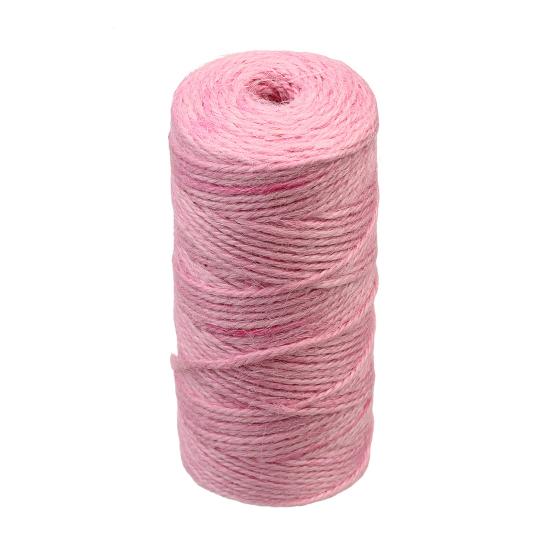 100M/Rolă 2MM sfoară de iută cu 3 straturi Ambalaj de cadou natural decupabil Ambalare DIY Artizanat Proiect Etichetă suspendată Decorare frânghie de cânepă