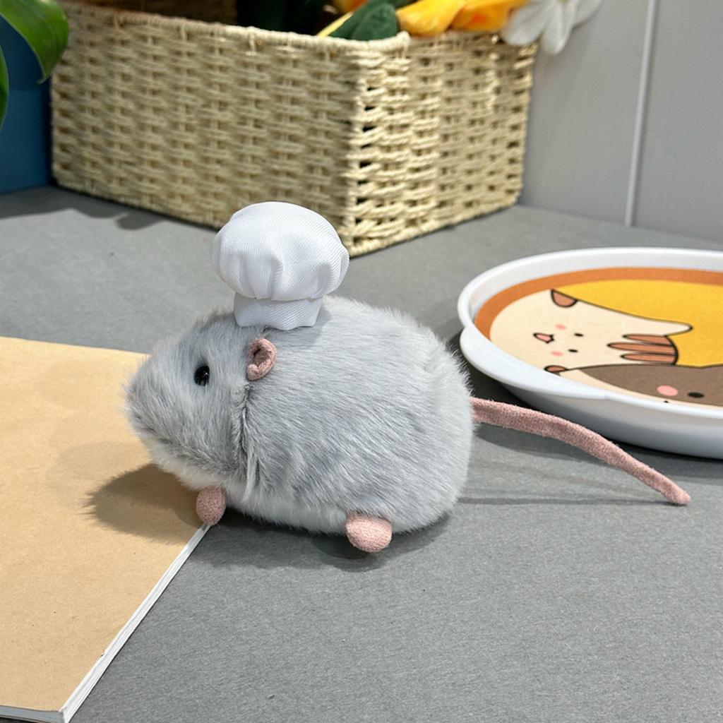 English: Cute Pet Rat Plush Toy Simulation Rat Stuffed Animal Pillow Birthday Gift
