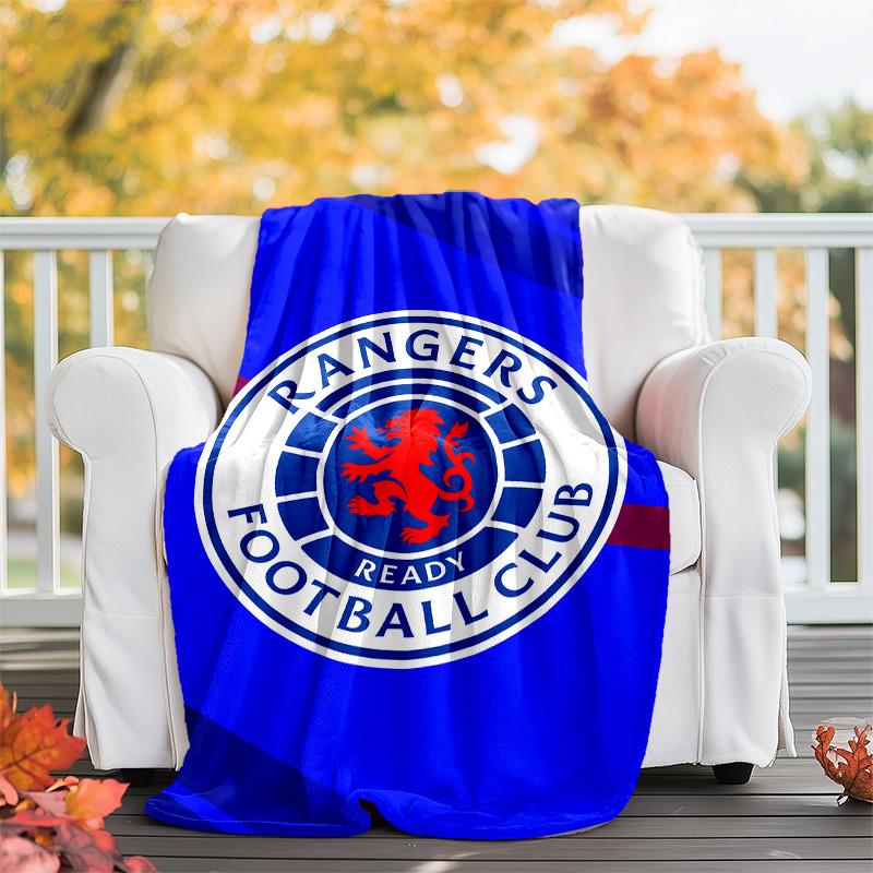 1pc Glasgow Rangers Theme Blanket - Digital Print, Polyester, Cozy for All Seasons, Perfect for Outdoor, and Travel