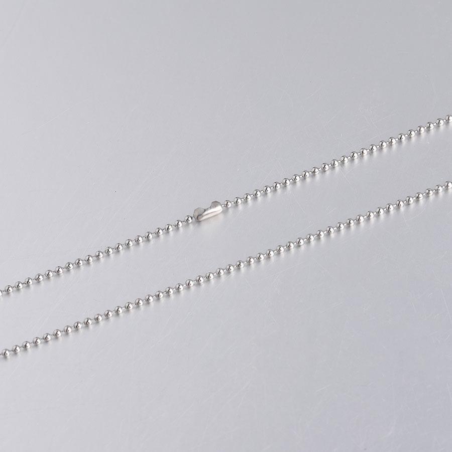 1.5mm Stainless Steel Round Bead Chain for DIY Jewelry Necklace Accessories