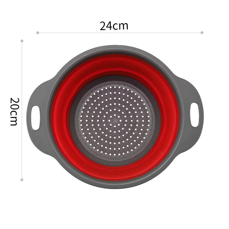 

Walfos Silicone Folding Drain Basket Fruit Vegetable Washing Basket Strainer Colander Collapsible Drainer Kitchen Storage Tool