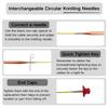 Aluminum Circular Knitting Needles Set Interchangeable Crochet Hooks Weaving Yarn Knitting Needle Kit Knitting Accessories
