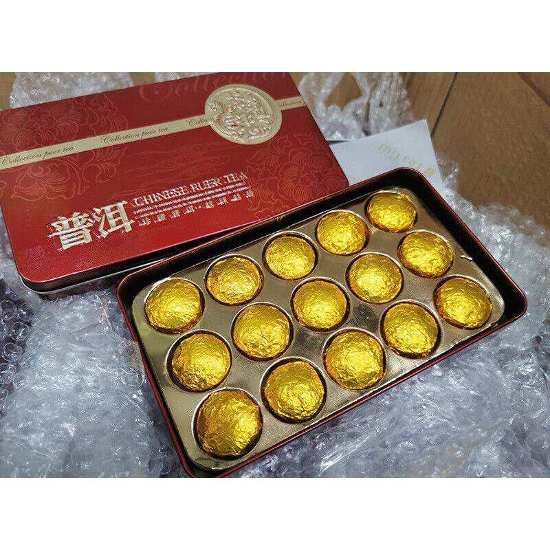 15pcs/box Yunnan Nuoxiang Pu'er Ripe Tea Iron Box Nuoxiang Mini Tuo Tea