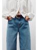 2025 Frühling Europäische & Amerikanische Mode High Waist Schlankmachende Gerade & Weitbeinjeans