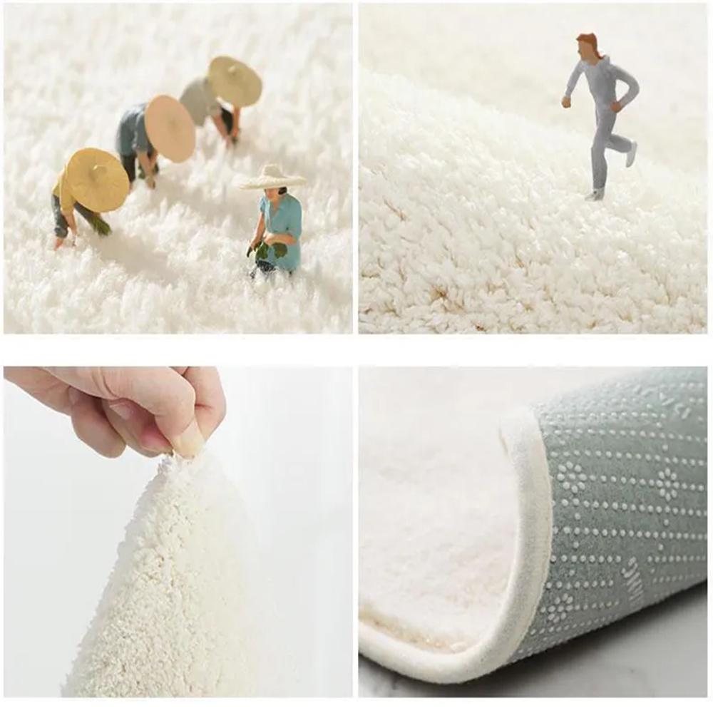 Special-shaped Bathroom Cashmere Absorbent Floor Mats Cute Furry Thick Non-slip Foot Mats Bathroom Floor Mats Bedroom Carpet