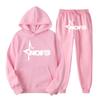 Unisex Streetwear Hoodie Jogger Set Casual Loose Fit Print Sweatshirt Pants Outfit