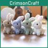 Cute White Cartoon Rabbit Plush Keychain Short Bag Decoration Kids Doll Gift