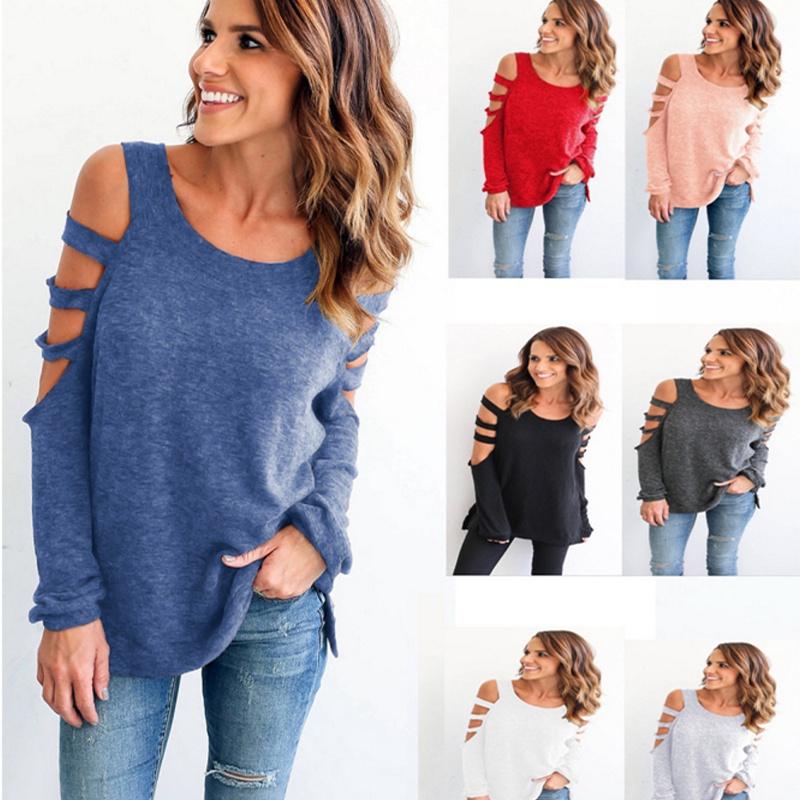 Women's Soft Breathable Long Sleeve Sexy Top T-shirt