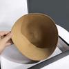 Foldable Straw Hat Breathable Bucket Hat Fashionable Bell-shaped Hat  for Travel