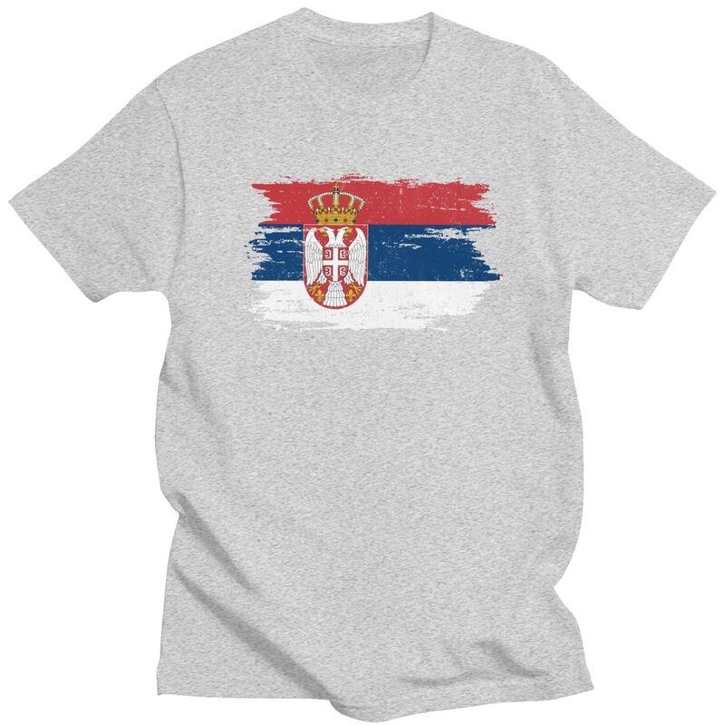 Custom Serbia Flag T Shirt Men Short Sleeves 100 Cotton Tshirt Casual Serbian Proud Tee Tops Streetwear Tshirt