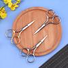 Stainless Steel Multi-Purpose Scissors: Pointed Tip for Embroidery, Eyebrow, and Precision Trimming; Rounded Tip for Nose Hair and Makeup.
