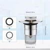 Universal Anti-Clog Push-Type Wash Basin Drain Filter and Deodorizing Stopper