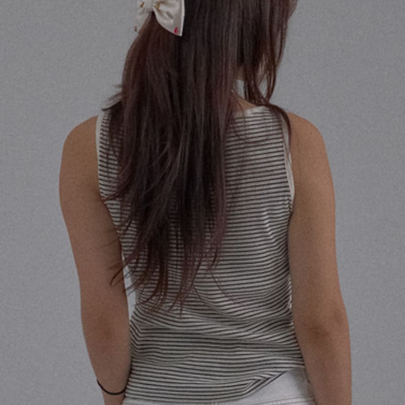 SORRY TOO MUCH LOVE Crystal Gem Satin Bow Hairpin_Cream