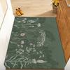 Green Doormat Floral Ink Painting Carpet Welcome Mat Outdoor Carpet Soft Living Room Carpet Rug For Bedroom Home Decorati