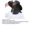 Solar Fan Hat with Face Guard Neck Flap UPF 50+ UV Protection