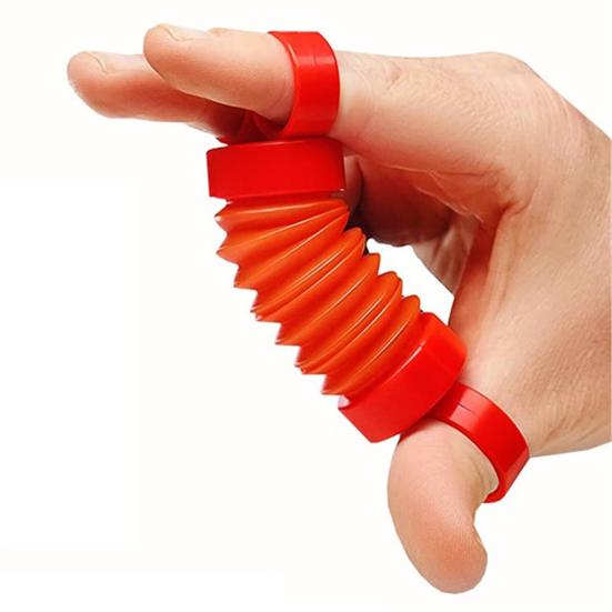 Finger Telescopic Tube Finger Fidget Toy Kids Teens Adults Stress Relief Stretchable Tube Fingertip Sensory Toy Occupational Therapy Hand Exerciser
