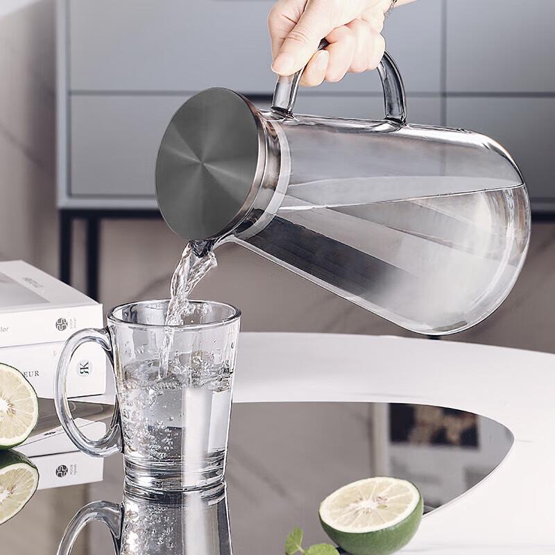 Jarra de Agua de Vidrio de Borosilicato Resistente al Calor