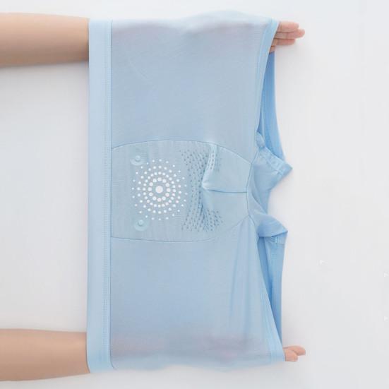 Herren-Boxerunterwäsche, elastisch, mittelhoch, U-konvex, einfarbig, atmungsaktiv, glatte Linien