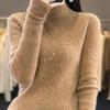 Sweater for Women Autumn Winter Lightweight Warm Knitted Stretchy Long Sleeve Tops