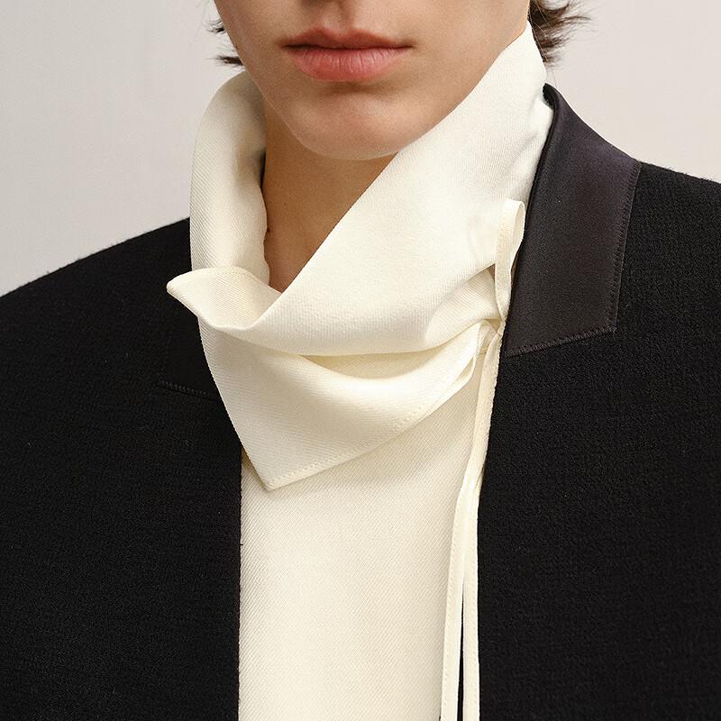 LESS 2025 Autumn H-Line Stand Collar Wool Blazer