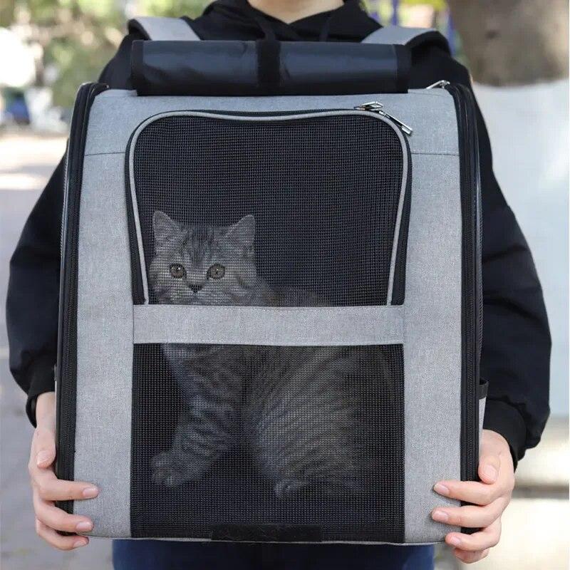 Pet Cat Backpack Large Space Breathable Portable Travel Bag Backpack Cat Small Dog Transport Cat Backpack Pet Supplies