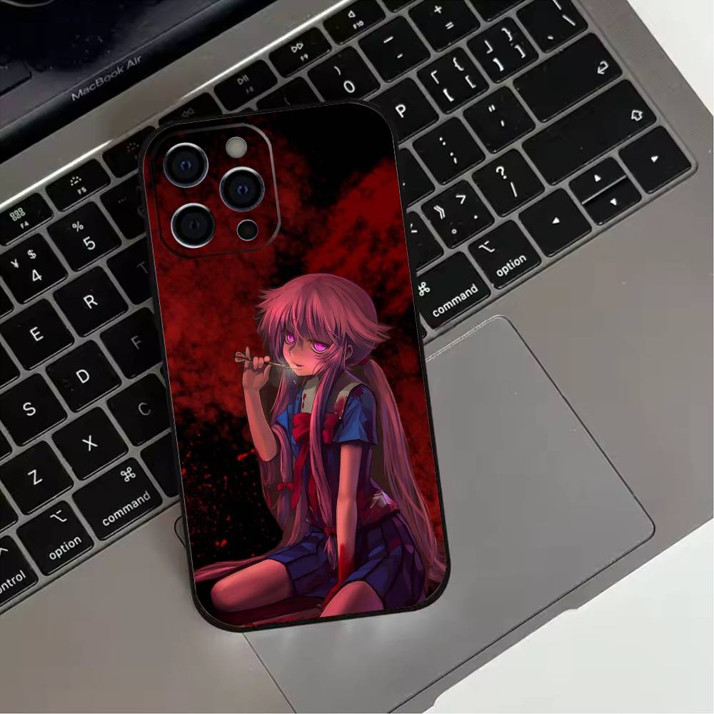 

Чехол для телефона M-Mirai N-Nikki Gasai Yuno Аниме для iPhone 17,16,15,14,13,12,11 Plus,Pro Max,XS, Мягкий силиконовый черный чехол iPhone16promax