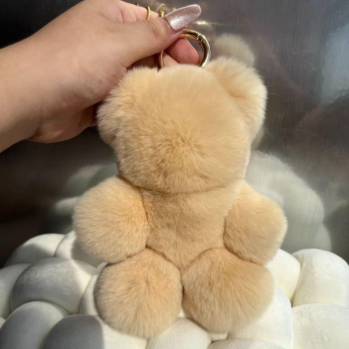 

Ins Style Little Brown Bear Plush Keychain, Cute Bear Doll Pendant, Backpack Hanging Ornament Gift