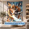 Wall Hanging Tapestry With Custom Name & Text, Flyers Fan Gear Decorative Tapestry For Bedroom