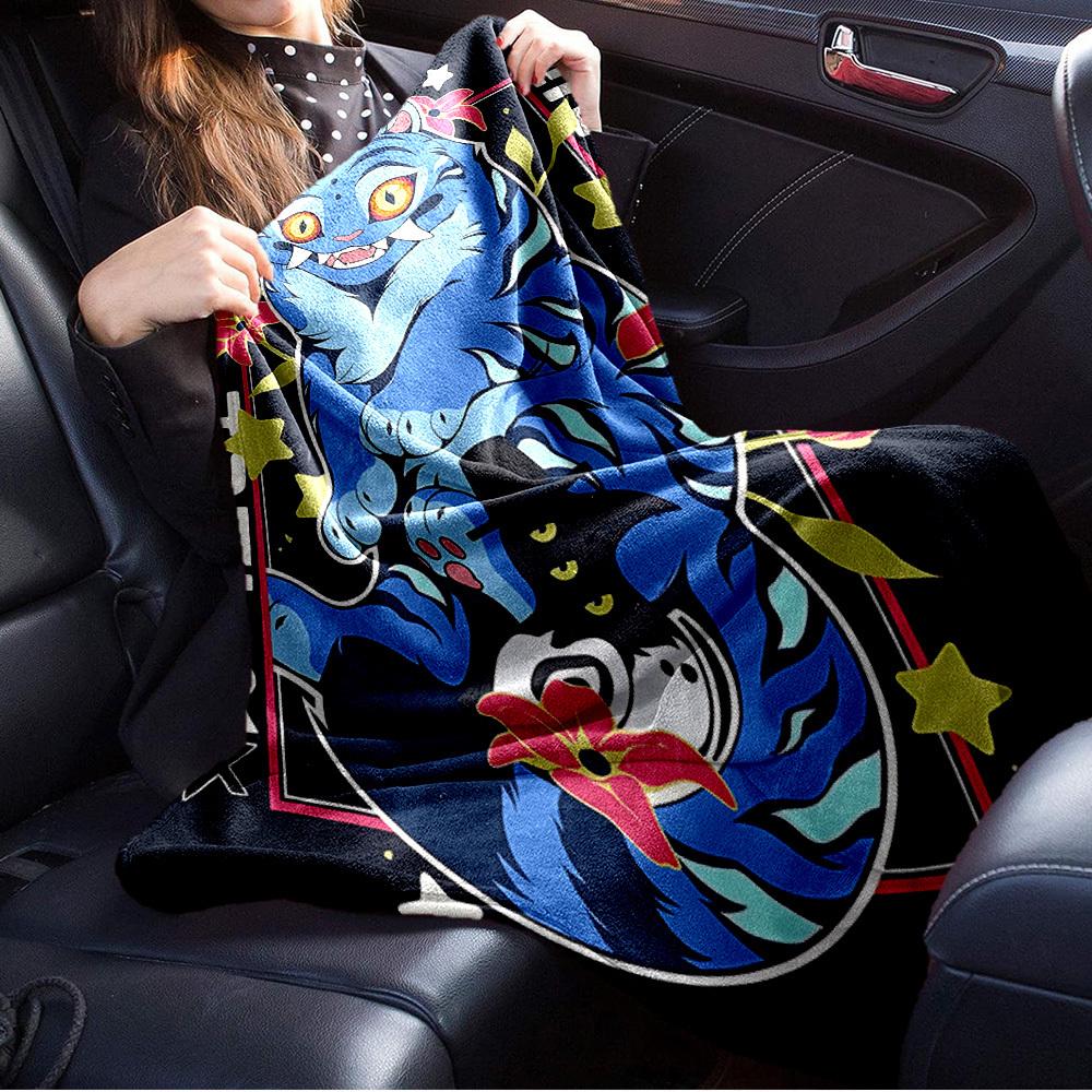 K-POP Anime Dívčí Skupina Čtyři Roční Období Měkká Teplá Přikrývka Celoroční Silně Pletená Polyesterová Přehoz na Postel, Kempování, Cestování Perfektní Dárek