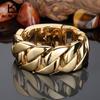 316 Stainless Steel Italy Gold Color Bracelet Bangle Men's Heavy Chunky Link Chain Bracelet Fashion Jewelry Gifts