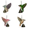 Hand Carved Wooden Hummingbird Figurines Hanging Ornament for Car Office Home Decors Wood Hummingbird Wind Chimes