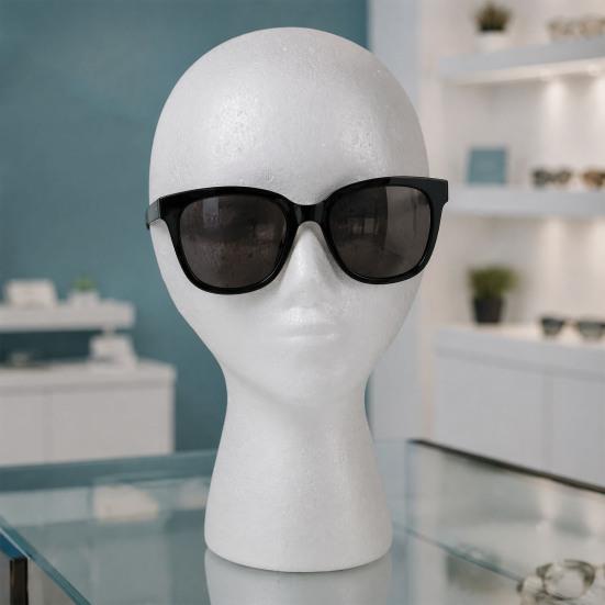 Lightweight Foam Mannequin Head for Wigs And Hats Display, Eyewear Display Model with Stable Base Glasses Headwear Styling Photography