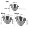 3Pcs Korean Style Salad Bowl Stainless Steel Soup Serving Basin Meal Prep Bowl  Snack