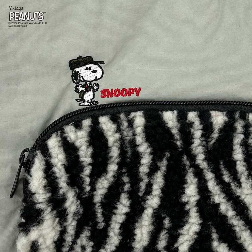 8411 Snoopy Boa Small Tote Bag IP Pochette Boa Peanuts 9S [Rootote] (03 Gray)