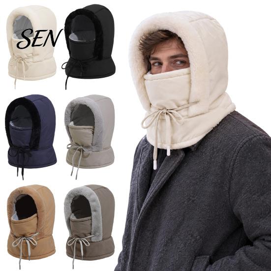 Thickened Winter Headwear Unisex Windproof Balaclava, Ski Mask Neck Warmer, Face Full Coverage Headgear Fleece Lined Hat for Men Women Skiing Cycling