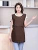 1pc Cooking Apron, Waterproof Oilproof Apron, Kitchen Apron Kitchen Coverall With Pockets, Cooking Vest, Restaurant,Cafe Service Supplies