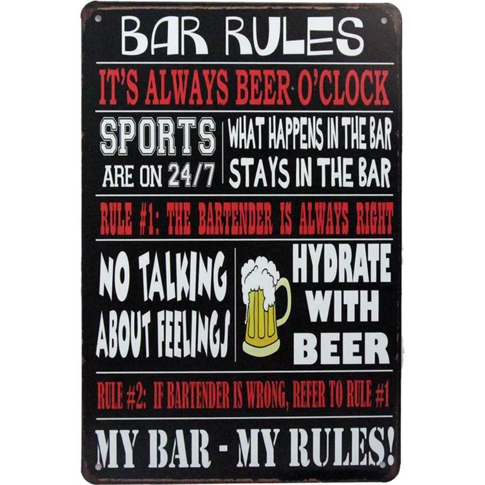 Retro Tin Art in European and American Industrial Style with Human Figures - Creative Wall Decor Paintings Ideal for Bars,