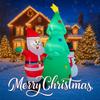4.9FT LED Inflatable Xmas Yard Decor Set Santa Snowman Tree Gift Christma Decor Christmas Supplies Home Decor Ornaments Toy Gift