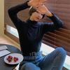 Solid Color Thermal Underwear High Collar Thermal Top Fashion Long-Sleeved T-Shirt  for Women