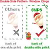 Christmas Snowflake Window Clings Stickers For Glass Xmas Decals Decorations Indoor Holiday Santa Claus Reindeer Decals Forparty