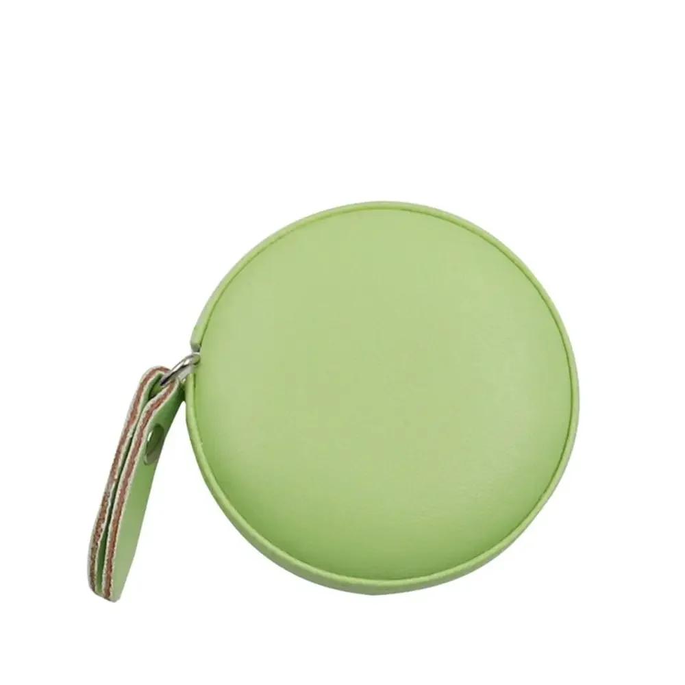 Vintage Pu Leather Mini Tape Measure - Portable Retractable Nostalgia Ruler for Sewing Centimeter and Inch Scale Double Scale