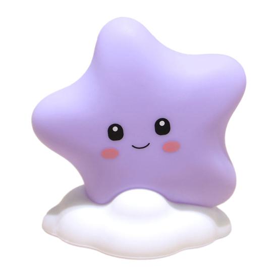Moon Star Night Light for Kids, Silicone Soft Glow LED Lamp for Bedroom, Cute Cloud Moon Decor for Nursery