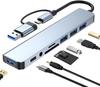 8 In 1 USB C Hub Splitter, 4 USB Ports, 1 USB-C Jack, TF/SD Card Reader, 3.5mm Audio Output,Compatible with MacBook Pro, iPad Pro,Laptops
