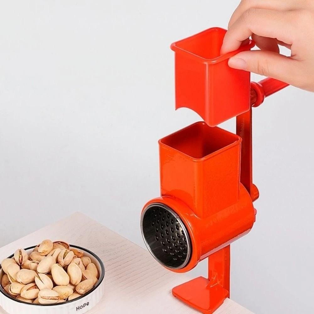 Manual Operation Manual Food Grinder Table Clamp Nut Chopper Grinder  Table Clamp arancione/rosso