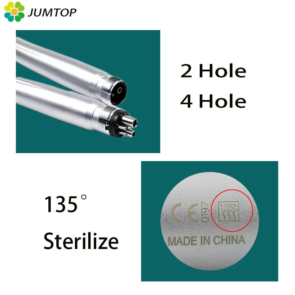 Dental LED High Speed Handpiece Torque Head Air Turbine E-Generator Ceramic Bearing Dentist Tips Triple Water Spray 2/4 Hole